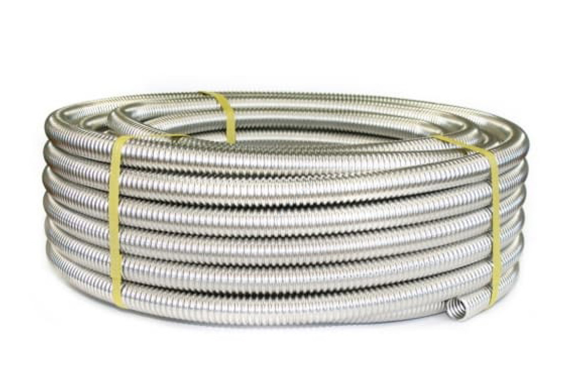 Труба гофрированная сталь нерж SS304 IWS 25A Ду 25х0,3 Ру15 неотожженная бухта 20м