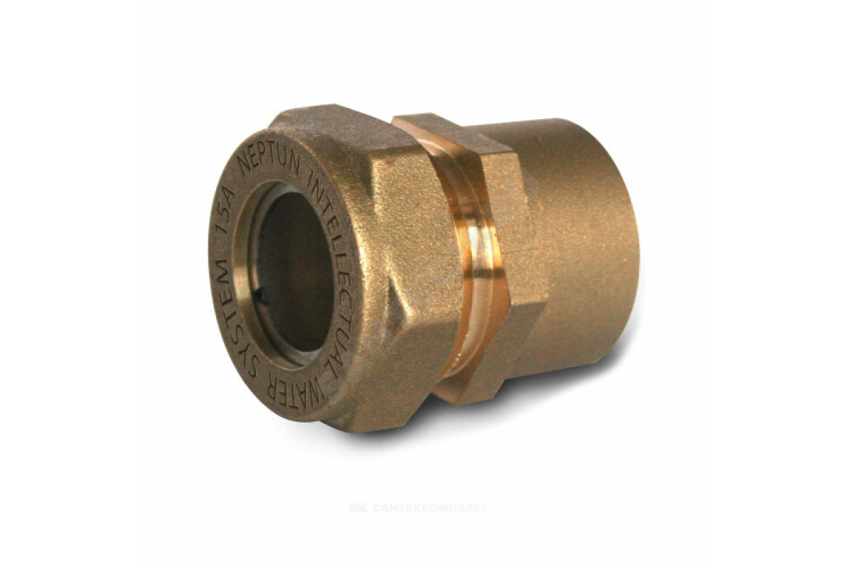 Муфта латунь EasyFix IWS Ду 15х1/2" обжим/ВР для нержавеющих труб
