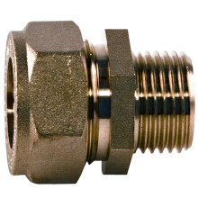 Муфта латунь EasyFix IWS Ду 20х3/4" обжим/НР для нержавеющих труб STAHLMANN (Neptun)