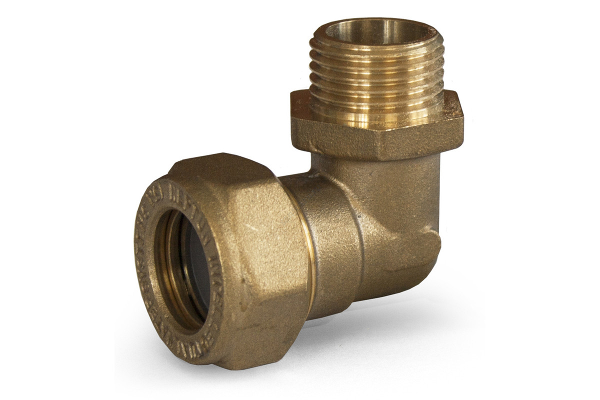 Угольник латунь EasyFix IWS 90гр Ду 15х1/2" обжим/НР для нержавеющих труб STAHLMANN (Neptun)