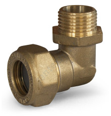 Угольник латунь EasyFix IWS 90гр Ду 15х1/2&quot; обжим/НР для нержавеющих труб STAHLMANN (Neptun)