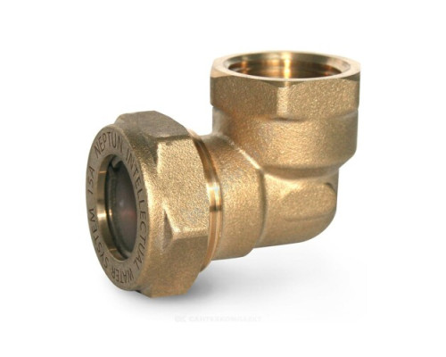 Угольник латунь EasyFix IWS 90гр Ду 15х1/2" обжим/ВР для нержавеющих труб STAHLMANN (Neptun)