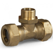 Тройник латунь EasyFix IWS Ду 15х1/2&quot;х15 обжим/НР для нержавеющих труб STAHLMANN (Neptun)