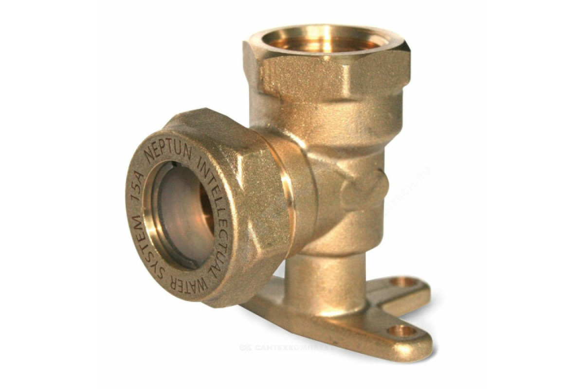 Водорозетка латунь EasyFix IWS Ду 15х1/2" обжим/ВР для нержавеющих труб STAHLMANN (Neptun)