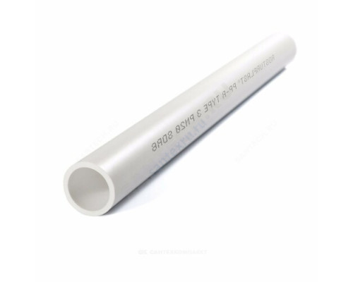 Труба PP-R белая Дн 25х2,3 Ру10 SDR11 Т<40С L=4м РосТурПласт 10280