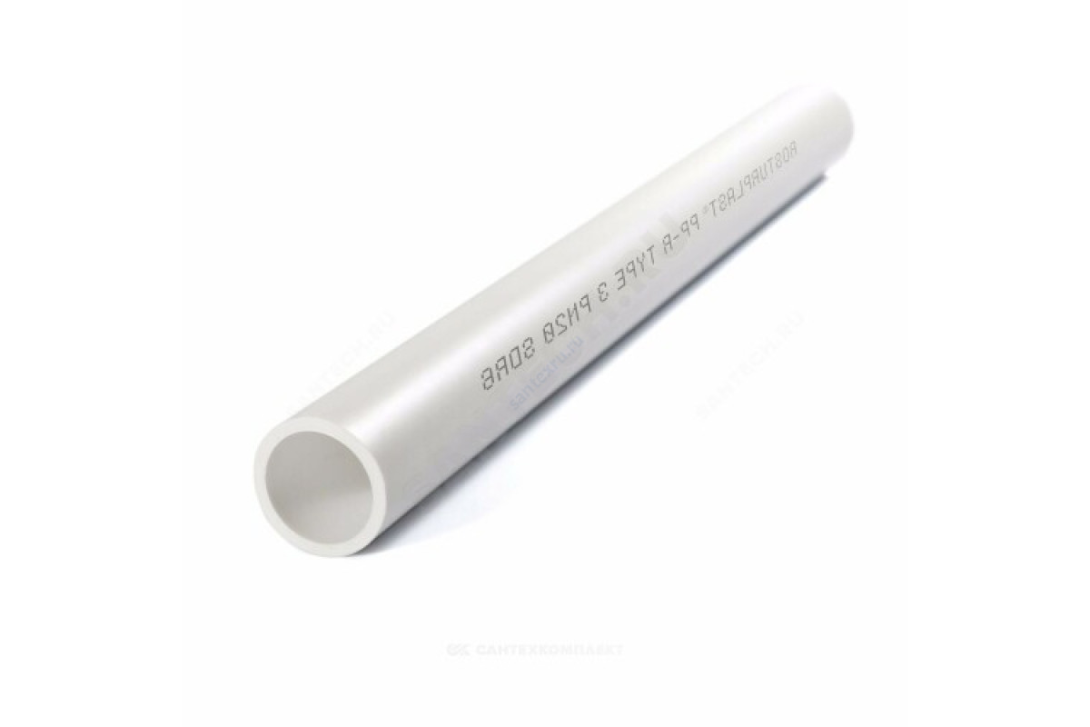 Труба PP-R белая Дн 32х2,9 Ру10 SDR11 Т<40С L=4м РосТурПласт 10282