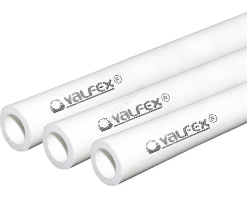 Труба PP-R белая Дн 50х4,6 Ру10 SDR11 Т<20С L=4м VALFEX 10103050