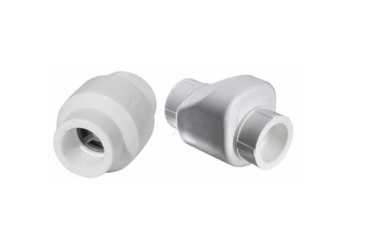 Клапан обратный PP-R белый внутренняя пайка Дн 25 РосТурПласт 14217