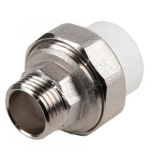 Муфта PP-R комбинированная разъемная белая НР Дн 25х1/2"