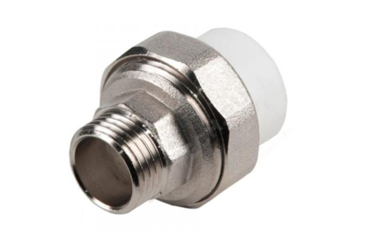 Муфта PP-R комбинированная разъемная белая НР Дн 50х1 1/2"