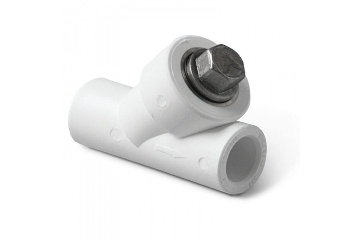 Фильтр PP-R сетчатый белый внутренняя пайка Дн 20х45гр VALFEX 10141020