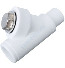 Фильтр PP-R сетчатый белый внутр/наруж пайка Дн 32х45гр VALFEX 10142032