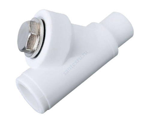 Фильтр PP-R сетчатый белый внутр/наруж пайка Дн 32х45гр VALFEX 10142032