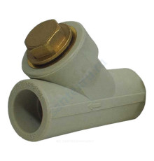 Фильтр PP-R сетчатый серый внутренняя пайка Дн 20х45гр РосТурПласт 15526