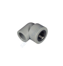 Угольник PP-R комбинированный серый ВР Дн 20х1/2"