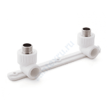 Планка PP-R монтажная белая НР Дн 20х1/2" под смеситель с водорозетками VALFEX 10123020