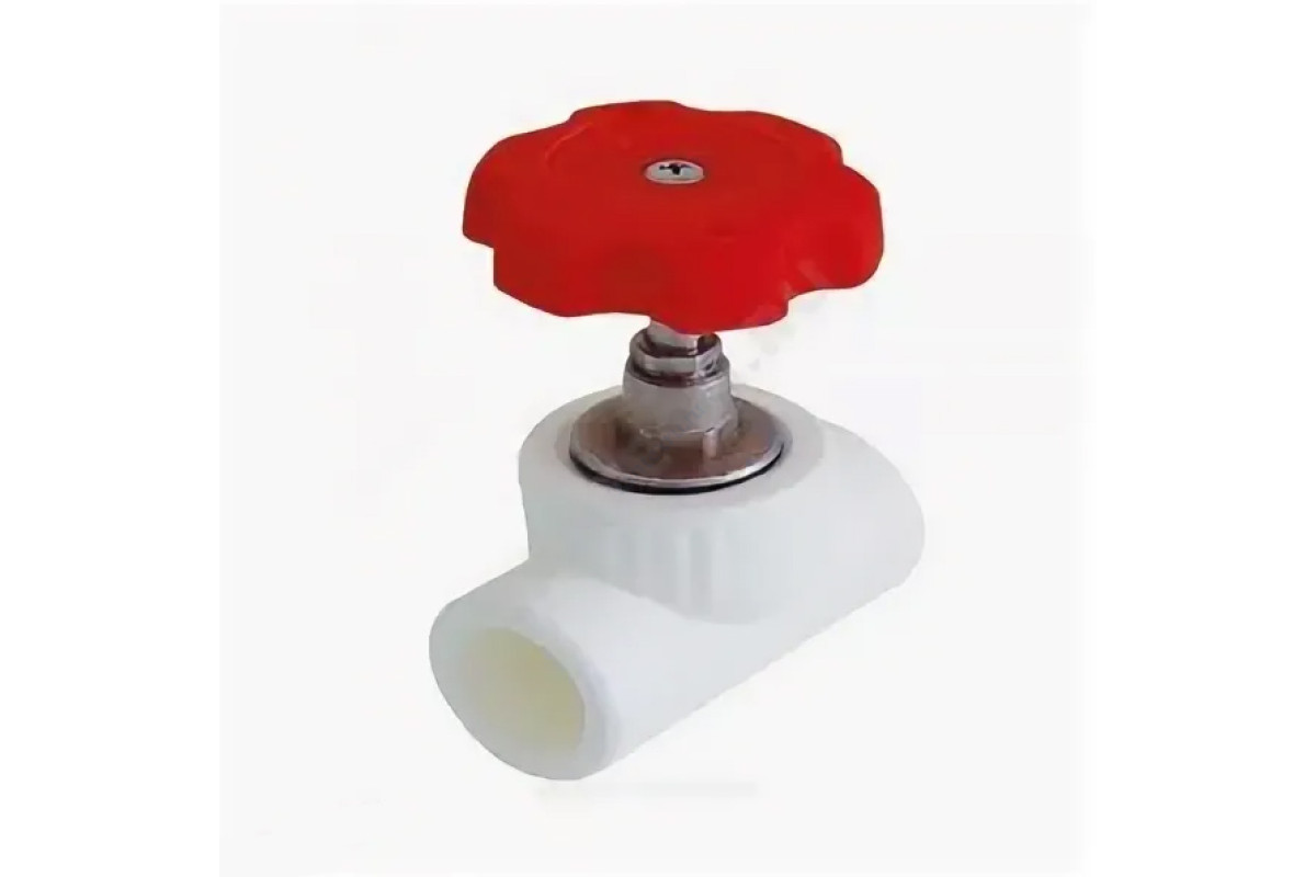 Клапан (вентиль) PP-R запорный белый внутренняя пайка Дн 32х90гр VALFEX 10146032