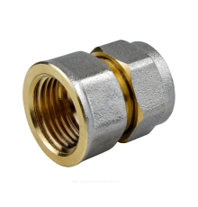 Муфта МП латунь никель обжим 7002 Дн 16х1/2" ВР ГОСТ 32415-2013 Aquasfera 7002-01