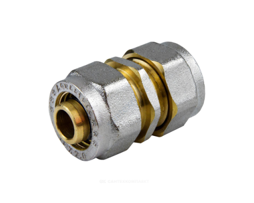 Муфта МП латунь никель обжим 7003 Дн 26 ГОСТ 32415-2013 Aquasfera 7003-03