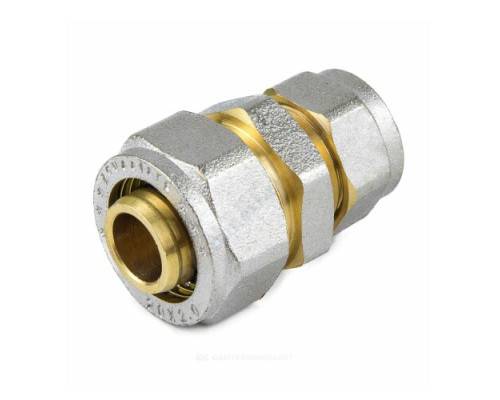 Муфта переходная МП латунь никель обжим 7004 Дн 20х16 ГОСТ 32415-2013 Aquasfera 7004-01