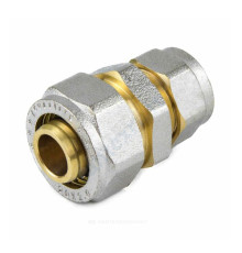 Муфта переходная МП латунь никель обжим 7004 Дн 26х20 ГОСТ 32415-2013 Aquasfera 7004-03