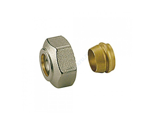 Соединитель латунь для медных труб Дн 15х1/2" обжим/ВР под евроконус R178E Giacomini R178EY124