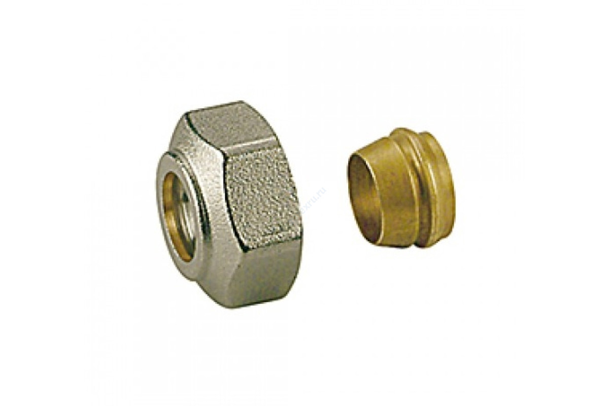 Соединитель латунь для медных труб Дн 16х3/4" обжим/ВР под евроконус R178E Giacomini R178EX115