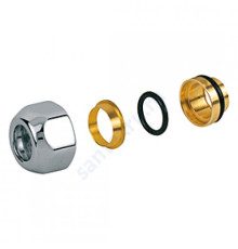 Соединитель латунь для медных труб база 16мм Дн 14х16 обжим/ВР R178 Giacomini R178X015