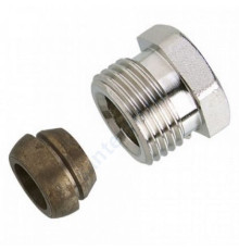 Соединитель латунь для медных труб Дн 10х3/8" обжим/НР Danfoss 013G4100