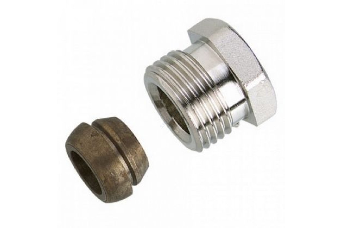 Соединитель латунь для медных труб Дн 12х1/2" обжим/НР Danfoss 013G4112