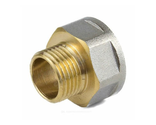 Переход латунь никель реборда Ду 25х15 (1"х1/2") ВР/НР 9021 ГОСТ 32585-2013 Aquasfera 9021-02