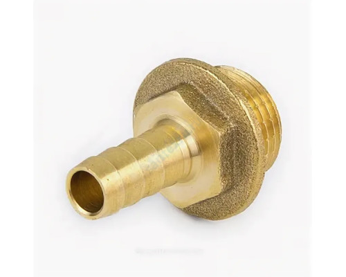Переходник латунь неразъемный для шланга Дн 10х1/2" НР 9102 Aquasfera 9102-01 Переходник латунь неразъемный для шланга Дн 10х1/2" НР 9102 Aquasfera 9102-01
