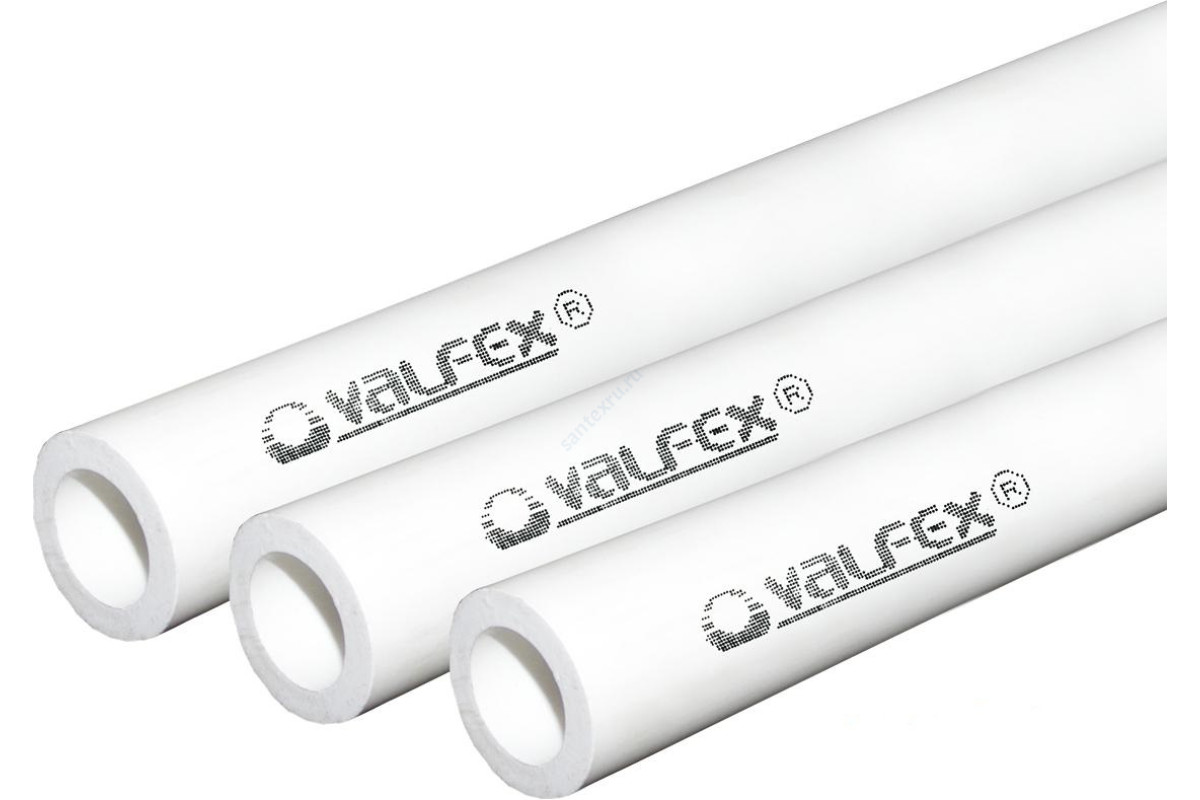 Труба PP-R белая Дн 40х6,7 Ру20 SDR6 Т<80С L=4м VALFEX 10102040