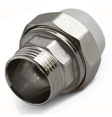 Муфта PP-R комбинированная разъемная серая НР Дн 20х1" VALFEX 10156125Г