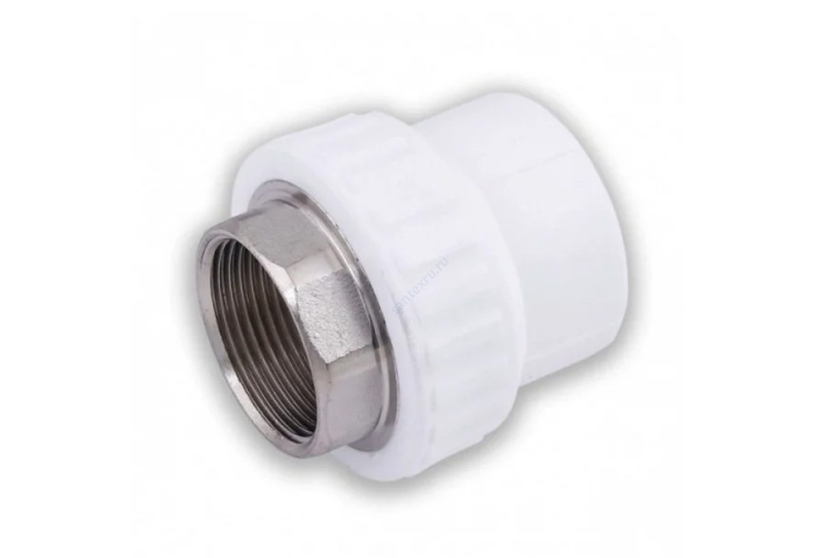 Муфта PP-R комбинированная под ключ белая ВР Дн 40х1 1/4" VALFEX 10134040