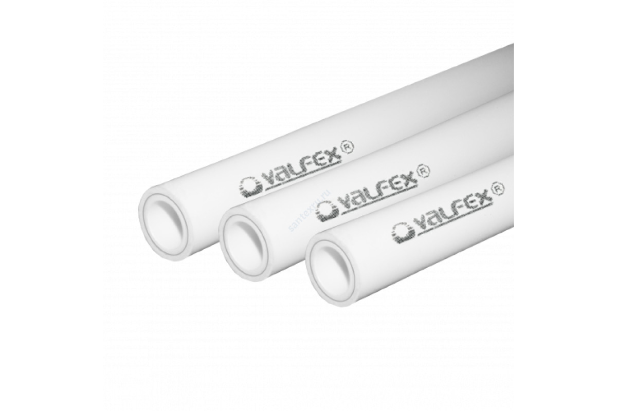 Труба PP-R белая арм алюминием Дн 40х6,7 Ру25 SDR6 Т<90С L=2м VALFEX 101040402