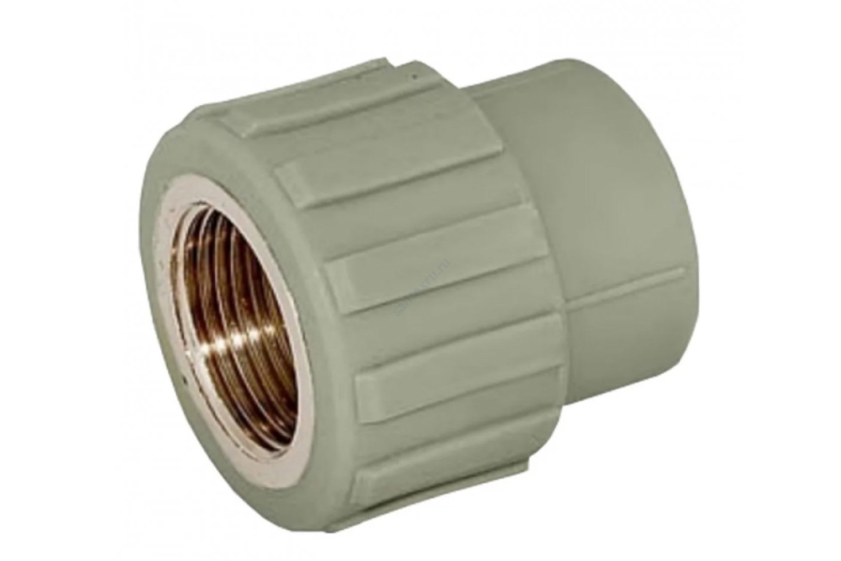 Муфта PP-R комбинированная серая ВР Дн 20х1/2" VALFEX 10129020Г