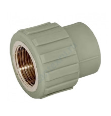 Муфта PP-R комбинированная серая ВР Дн 20х1/2" VALFEX 10129020Г