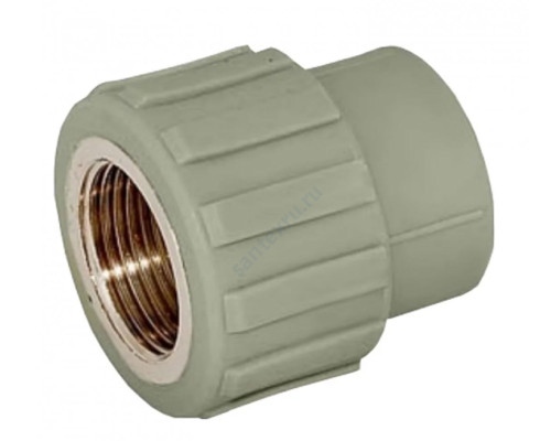 Муфта PP-R комбинированная серая ВР Дн 20х1/2" VALFEX 10129020Г