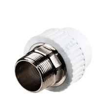 Муфта PP-R комбинированная под ключ белая НР Дн 90х3" VALFEX 10135090