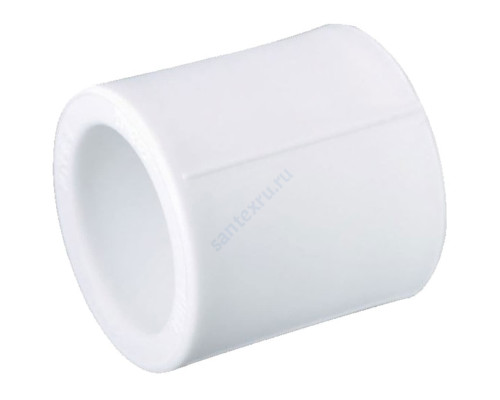 Муфта PP-R белая внутренняя пайка Дн 25 VALFEX 10113025 Муфта PP-R белая внутренняя пайка Дн 25 VALFEX 10113025