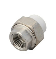 Муфта PP-R комбинированная разъемная белая ВР Дн 25х1/2" VALFEX 10155115