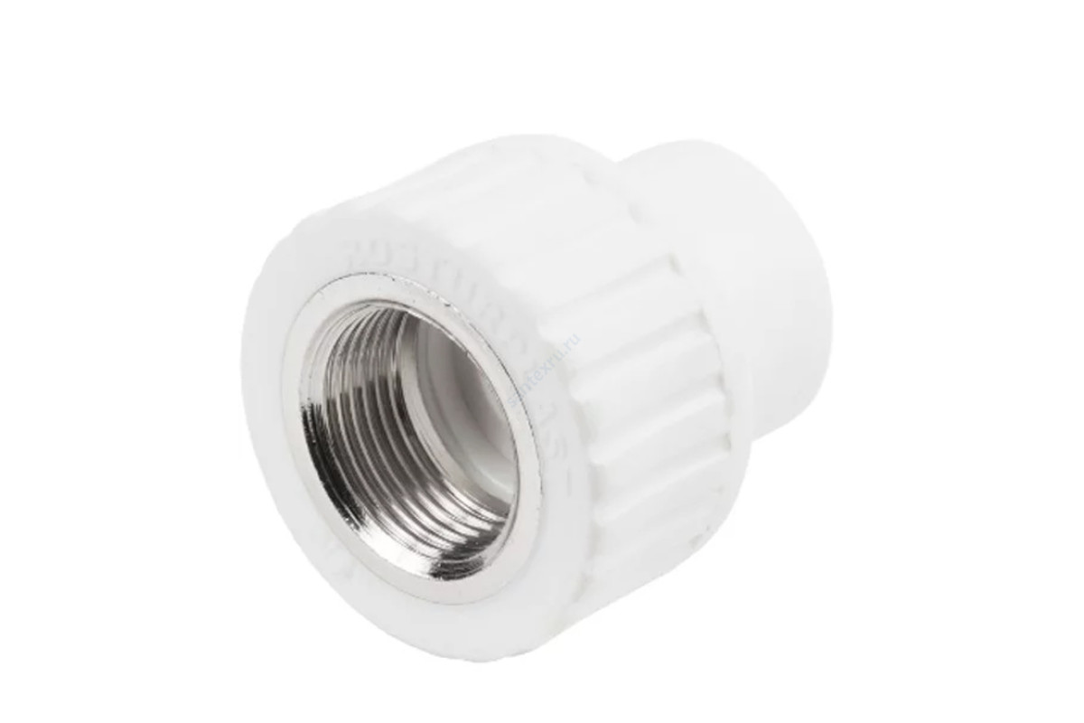 Муфта PP-R комбинированная белая ВР Дн 20х1/2" RTP (РосТурПласт) 10652