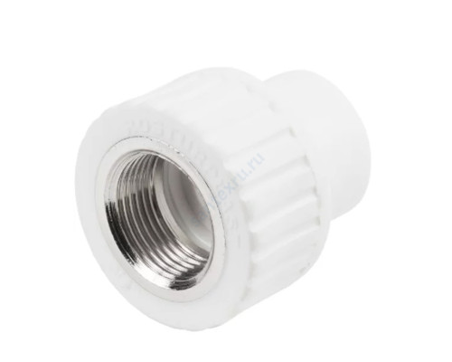 Муфта PP-R комбинированная белая ВР Дн 25х3/4" RTP (РосТурПласт) 10655 Муфта PP-R комбинированная белая ВР Дн 25х3/4" RTP (РосТурПласт) 10655