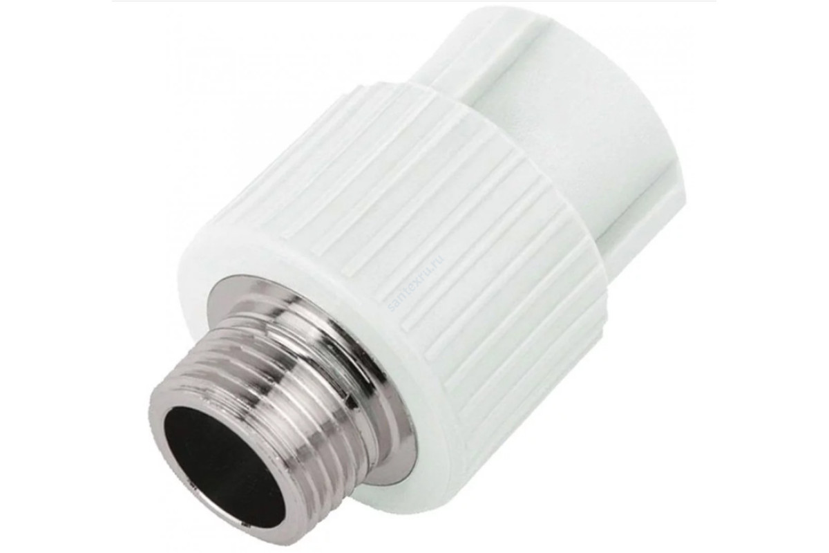 Муфта PP-R комбинированная белая НР Дн 20х1/2" RTP (РосТурПласт) 10662