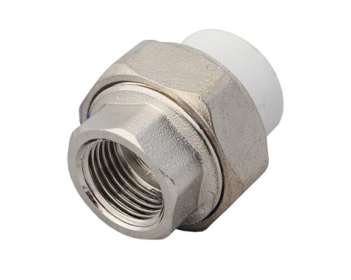 Муфта PP-R комбинированная разъемная белая ВР Дн 25х3/4" Китай