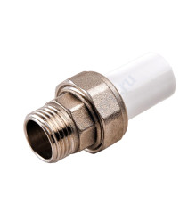 Муфта PP-R комбинированная разъемная белая наруж пайка/НР Дн 50х1 1/2" RTP (РосТурПласт) 14291