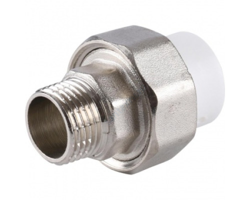 Муфта PP-R комбинированная разъемная белая НР Дн 63х2" Китай