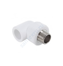 Угольник PP-R комбинированный белый НР Дн 25х1/2"х90гр Китай