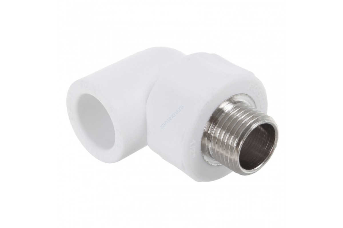 Угольник PP-R комбинированный белый НР Дн 32х3/4"х90гр Китай